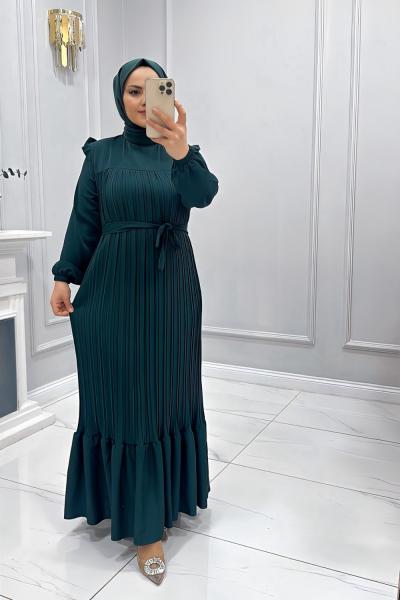 Elbise Piliseli Maide Zümrüt