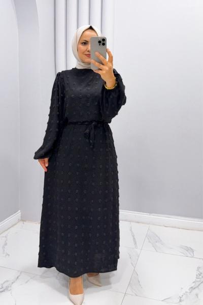 ELBİSE PONPON GüLÇİN Siyah