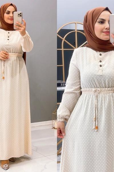 Elbise Ponçik Krem