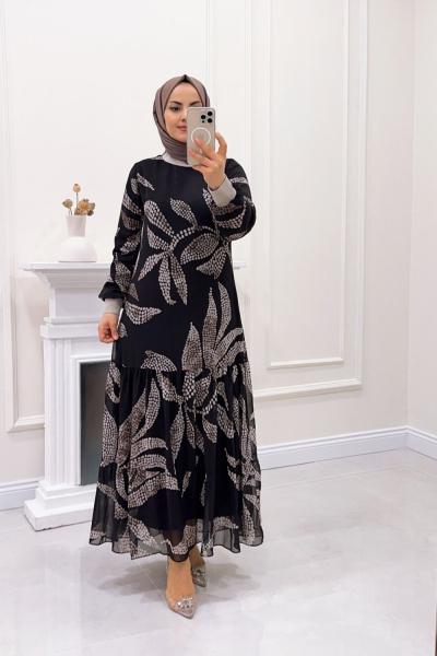 Elbise Sahra Siyah Kahverengi