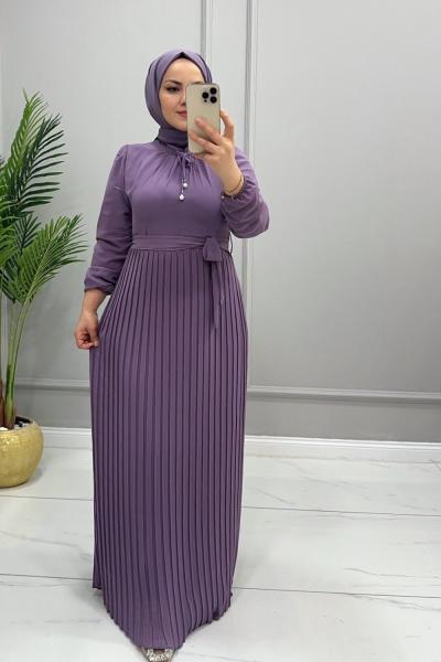 Elbise Şifon Derin Lila