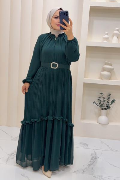 Elbise Şifon Sevgi  Yeşil