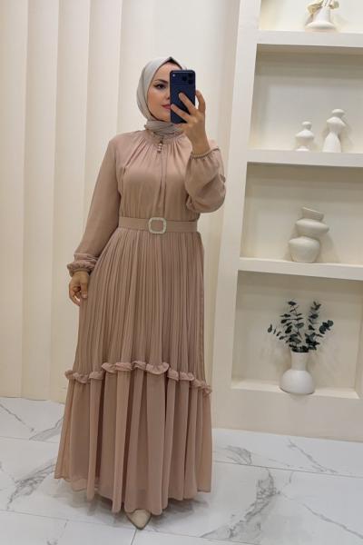 Elbise Şifon Sevgi  Vizon