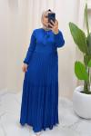 Elbise şifon Esmira Saks Mavisi