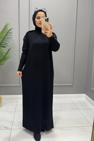 Elbise Triko Deniz Siyah