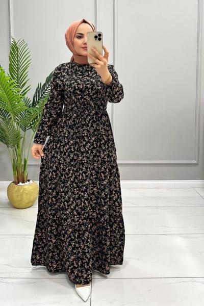 Elbise Viskon Nilsu Siyah