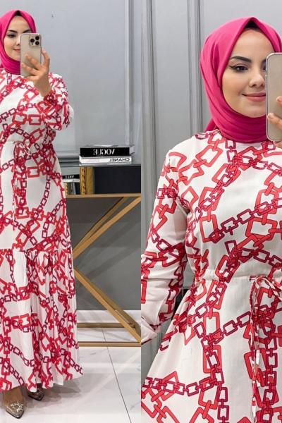 Elbise Zincir Hayal Fuşya