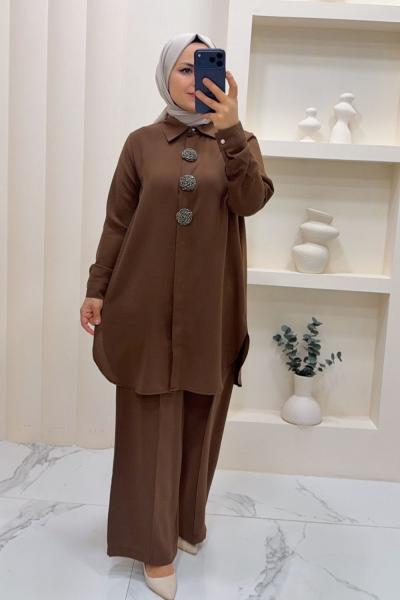 Güliz İkili Takım  Kahverengi