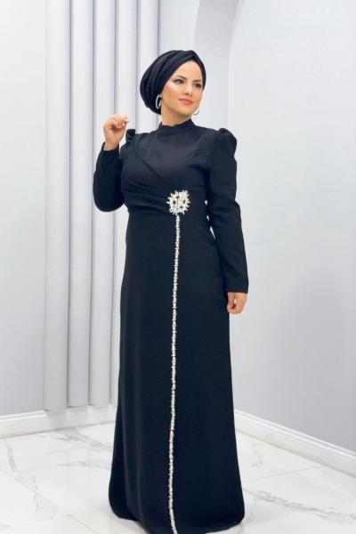 Güneş Abiye Elbise Siyah