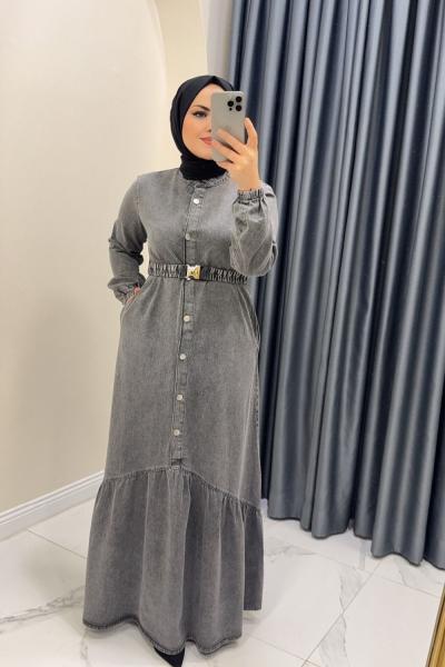 Helin Kot Elbise Füme