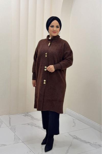 Hırka Angora  Dilek Kahverengi