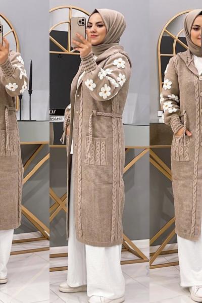 Hırka papatya Vizon