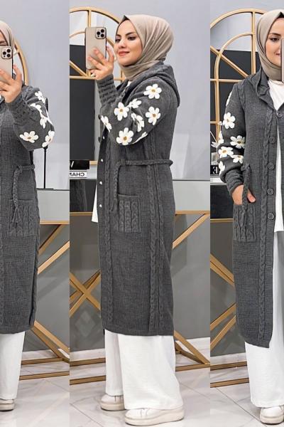 Hırka papatya Füme