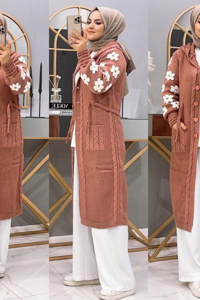 Hırka papatya Pembe