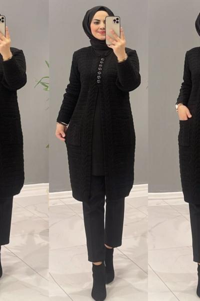 Hırka Triko Elif Siyah