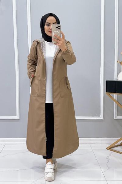 Kap Bondik Çizgili Zara Krem