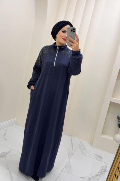 Parla Elbise Lacivert