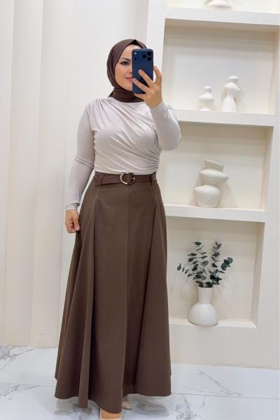 Şevval Etek  Kahverengi