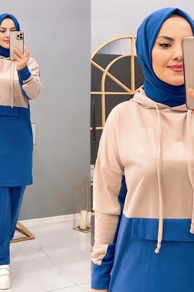 Takım Ahenk İkili Saks Mavisi