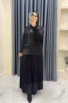 Takım etekli Işıl Siyah