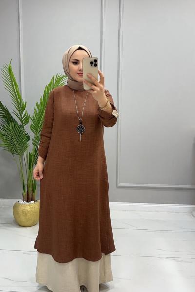 Takım İkili Türkan Kahverengi