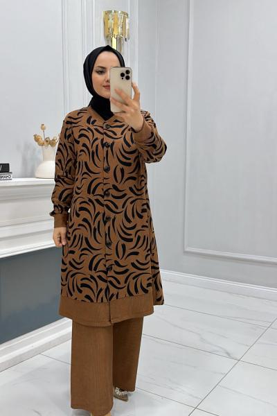 Takım ikili Suzi Kahverengi