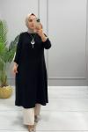Takım Kum Krep İkili Hicran Siyah