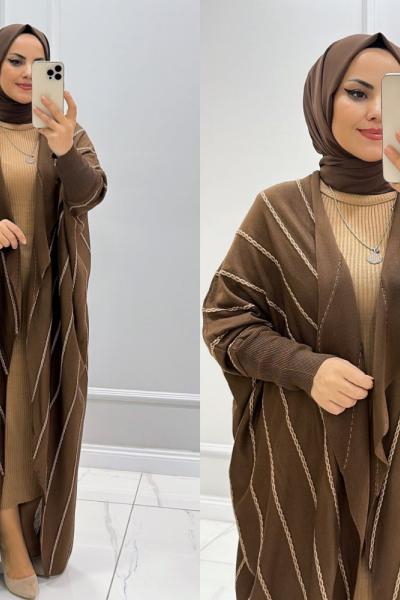 Takım Triko Semira Kahverengi