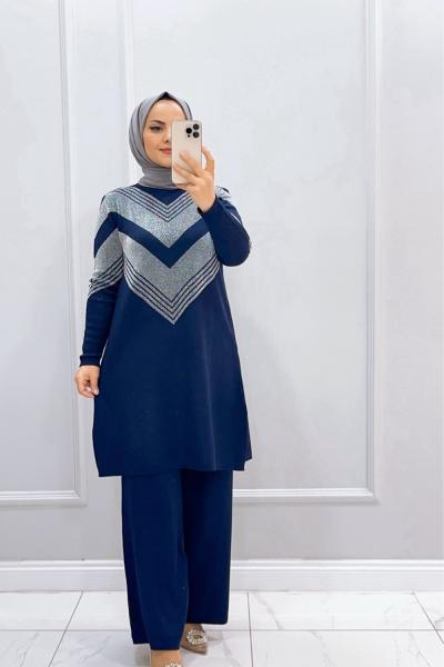 Takım Triko jasmin Lacivert