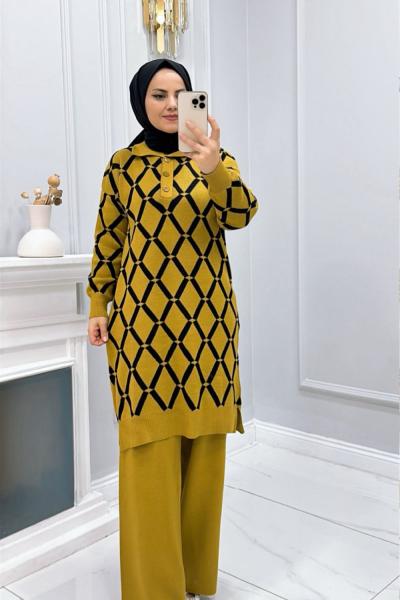 Takım Triko Nihal Yağ Yeşili