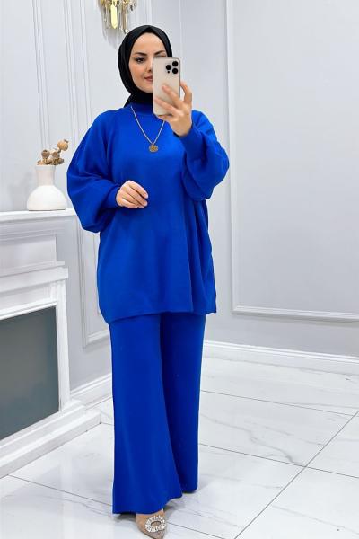 Takım Triko Aren Saks Mavisi