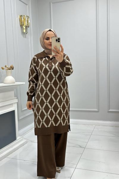 Takım Triko Nihal Kahverengi