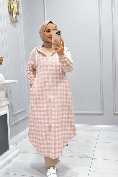 Tunik oduncu Melda Ekru Pembe