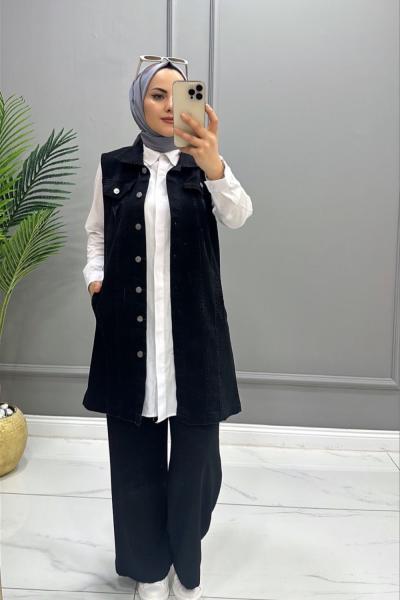 Yelek Kot Ilgaz Siyah