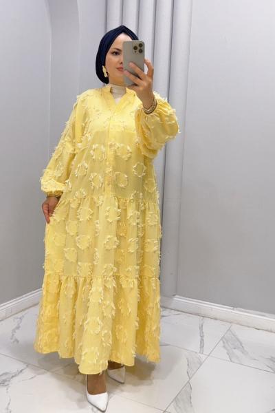 Yüsra Elbise Sarı