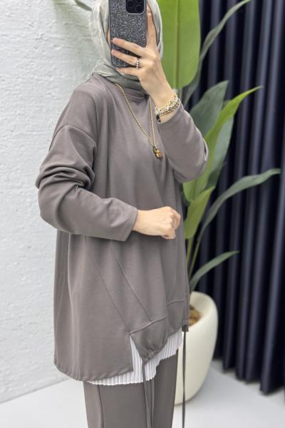 Aden Takım Tesettür Giyim  Füme