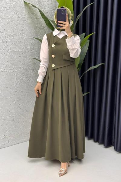 Afitap Jile Tesettür Giyim Haki