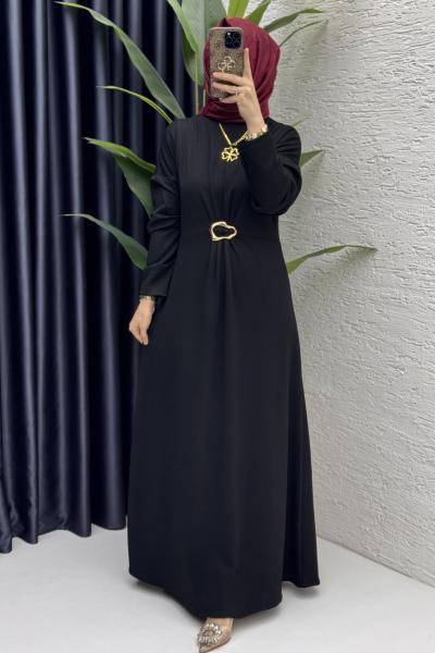 Afra Elbise Tesettür Giyim  Siyah