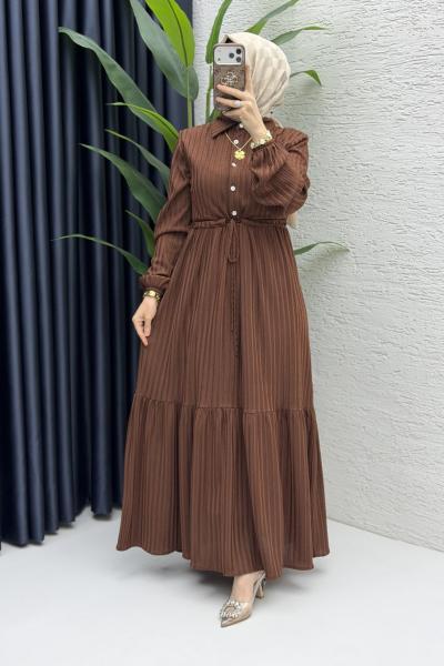 Ahenk Elbise Tesettür Giyim  Kahve