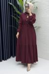 Ahenk Elbise Tesettür Giyim  Bordo