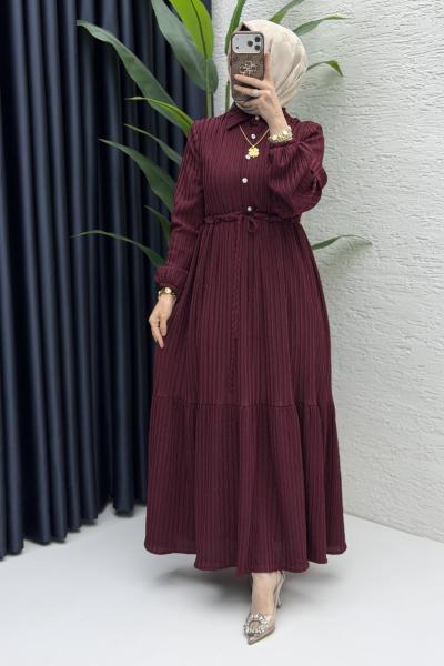 Ahenk Elbise Tesettür Giyim  Bordo