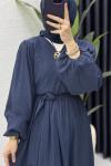 Ahsen Elbise Tesettür Giyim Lacivert