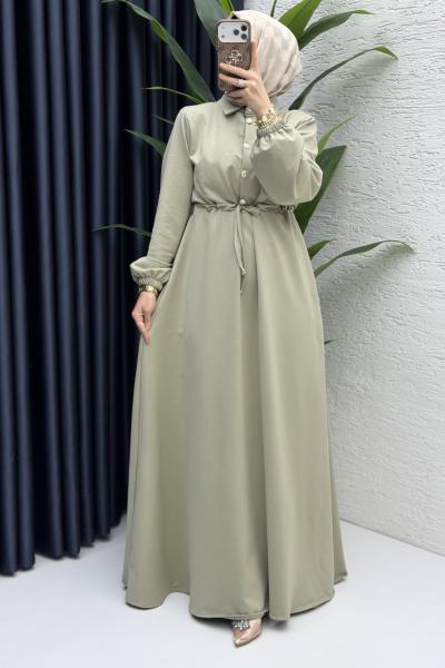 Ayben Elbise Tesettür Giyim  Açık Haki
