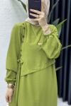 Aycan Elbise Tesettür Giyim Yağ Yeşili