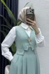 Ayperi Jile Tesettür Giyim  Mint Yeşil