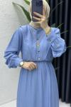 Bebe Mavi Vera Tesettür Elbise Bebe Mavisi