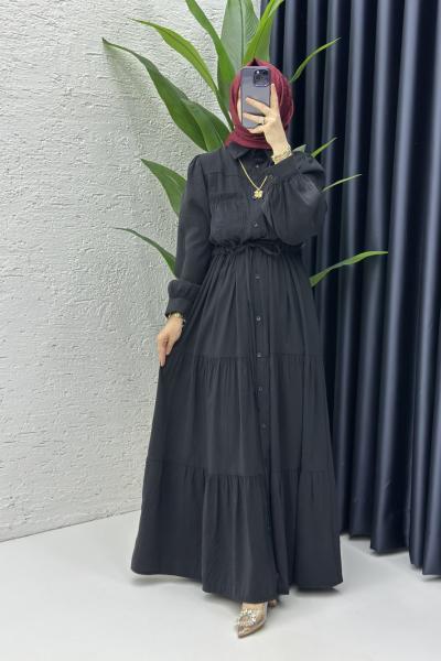 Berna Tesettür Elbise Siyah