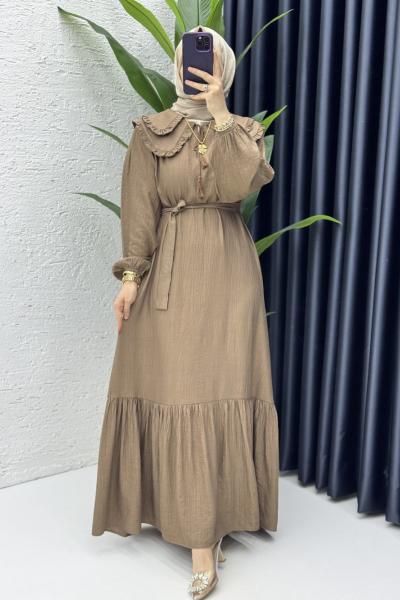 Beyzade Elbise Tesettür Giyim Latte