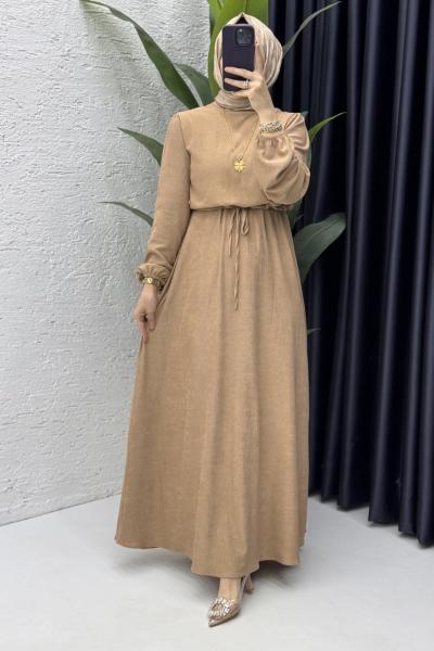 Billur Elbise Tesettür Giyim  Camel