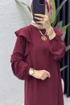 Canan Elbise Tesettür Giyim Bordo